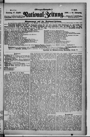 Nationalzeitung vom 27.09.1868