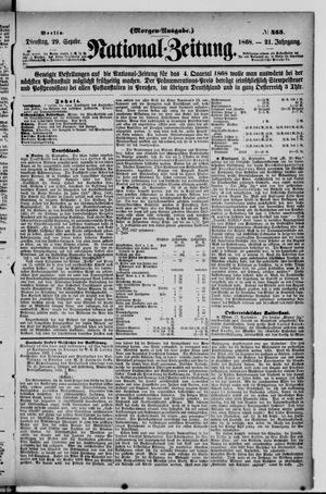 Nationalzeitung vom 29.09.1868