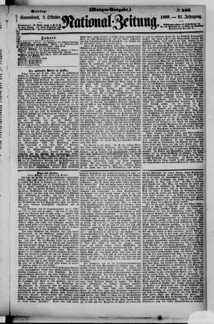 Nationalzeitung vom 03.10.1868