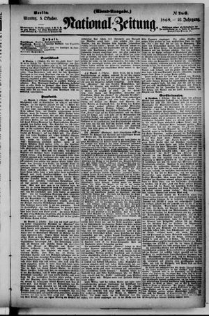 Nationalzeitung vom 05.10.1868