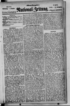 National-Zeitung vom 07.10.1868