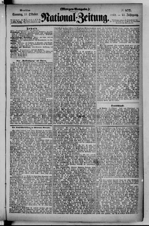 Nationalzeitung vom 11.10.1868