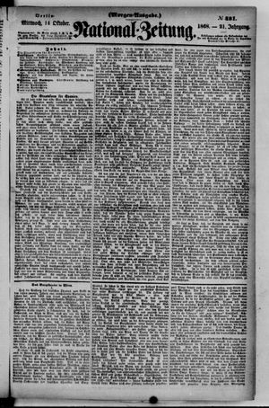 Nationalzeitung vom 14.10.1868
