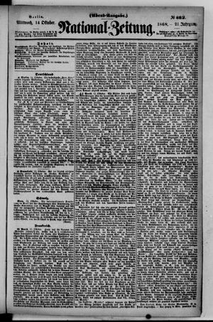 Nationalzeitung vom 14.10.1868