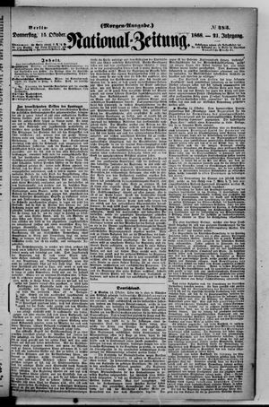Nationalzeitung vom 15.10.1868