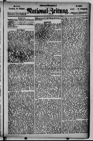 Nationalzeitung vom 20.10.1868