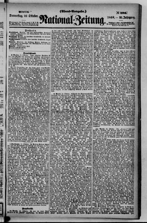 Nationalzeitung vom 22.10.1868