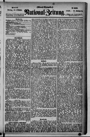 Nationalzeitung vom 23.10.1868