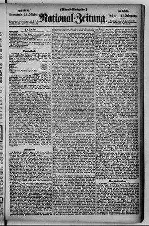 Nationalzeitung vom 24.10.1868