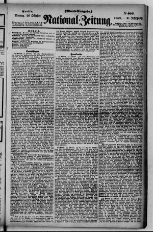 Nationalzeitung vom 26.10.1868