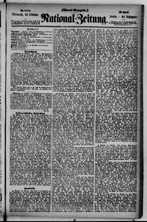 Nationalzeitung on Oct 28, 1868