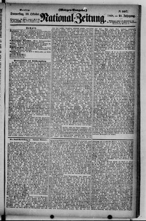 Nationalzeitung vom 29.10.1868