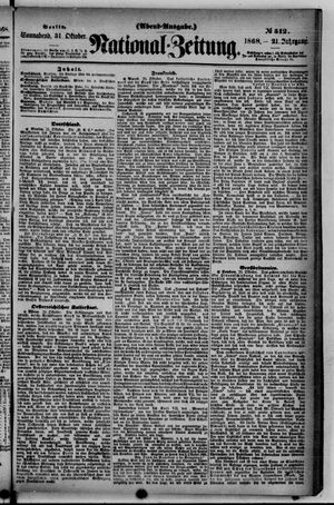 Nationalzeitung on Oct 31, 1868