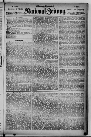 Nationalzeitung vom 03.11.1868