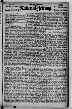 Nationalzeitung vom 04.11.1868