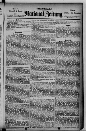 Nationalzeitung on Nov 4, 1868