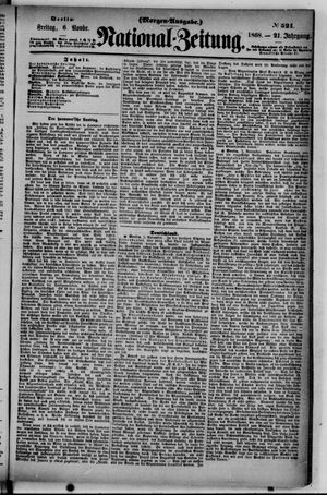 Nationalzeitung vom 06.11.1868