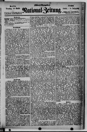 National-Zeitung vom 10.11.1868