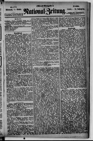 Nationalzeitung vom 11.11.1868