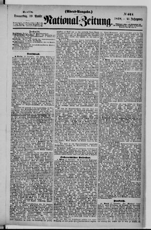 Nationalzeitung on Nov 19, 1868