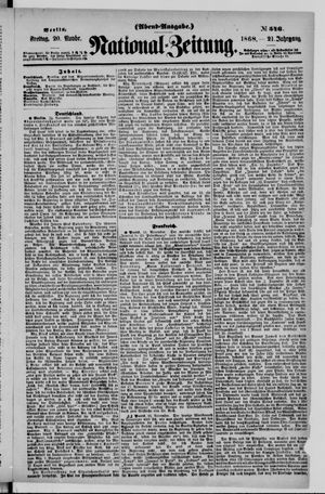 National-Zeitung on Nov 20, 1868