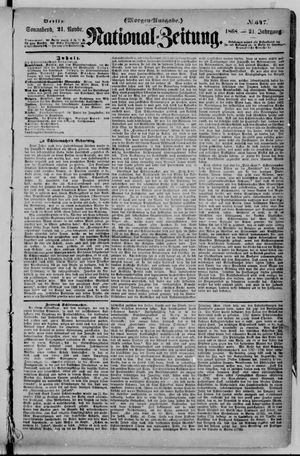 Nationalzeitung vom 21.11.1868