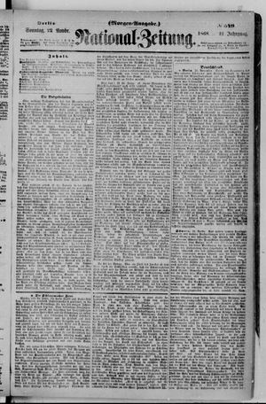 Nationalzeitung vom 22.11.1868