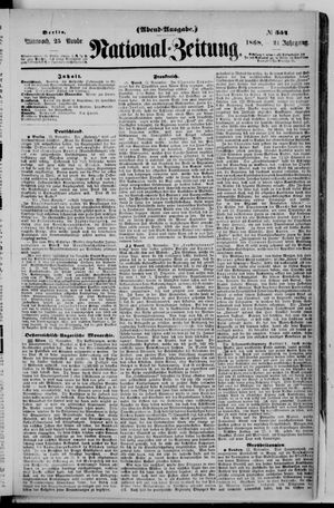 Nationalzeitung vom 25.11.1868