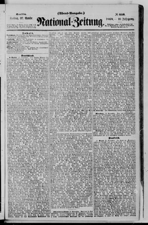 Nationalzeitung vom 27.11.1868