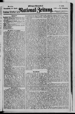 Nationalzeitung vom 28.11.1868