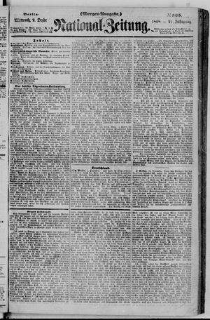 Nationalzeitung vom 02.12.1868