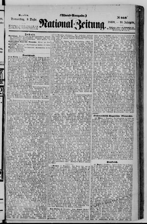 Nationalzeitung vom 04.12.1868
