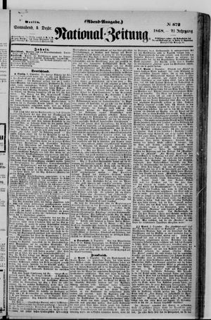 Nationalzeitung vom 05.12.1868
