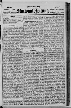 Nationalzeitung vom 07.12.1868