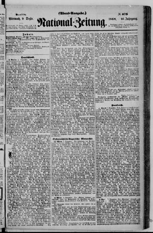 Nationalzeitung vom 09.12.1868