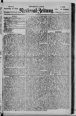 Nationalzeitung vom 10.12.1868