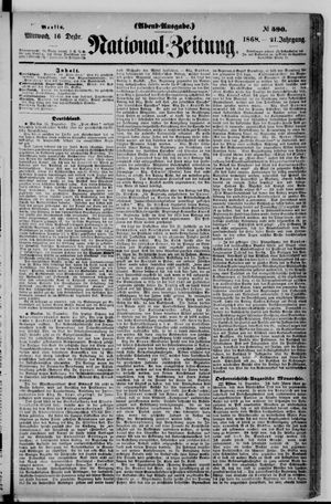 Nationalzeitung vom 16.12.1868