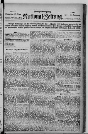 Nationalzeitung on Dec 17, 1868