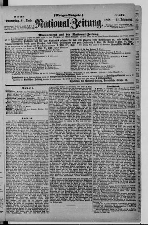 Nationalzeitung vom 31.12.1868