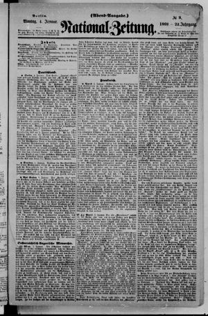 Nationalzeitung vom 04.01.1869