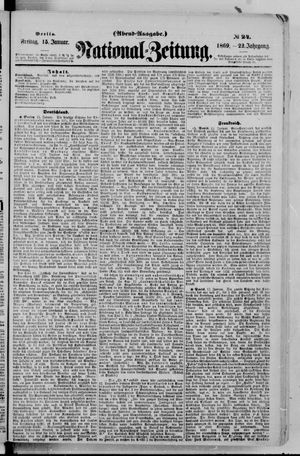 Nationalzeitung vom 15.01.1869