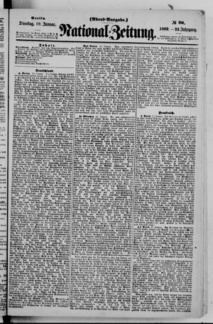 Nationalzeitung vom 19.01.1869