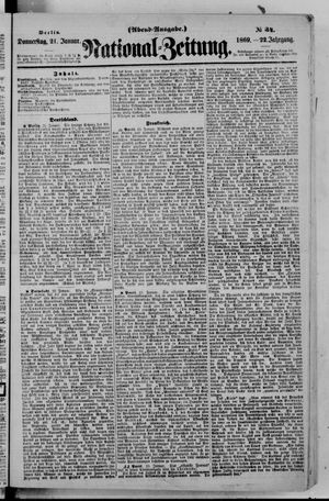 Nationalzeitung on Jan 21, 1869