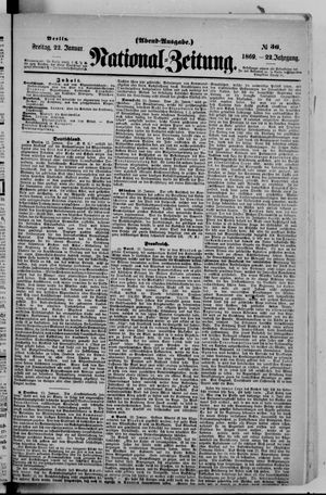 National-Zeitung vom 22.01.1869