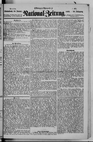 Nationalzeitung vom 23.01.1869