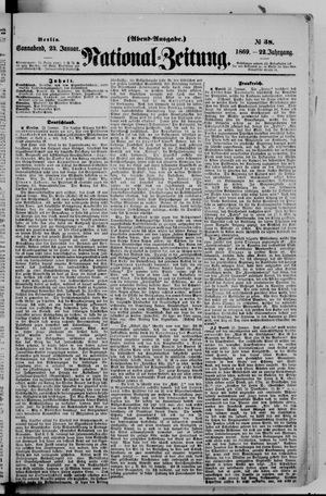 Nationalzeitung vom 23.01.1869