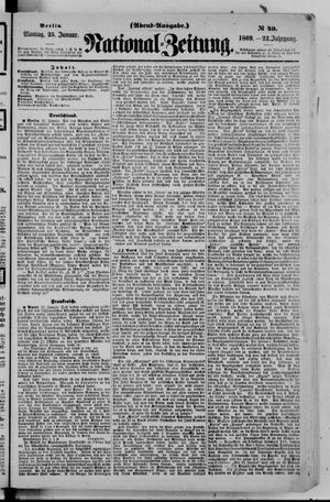 Nationalzeitung on Jan 25, 1869