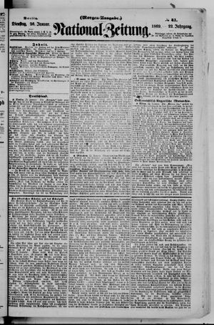 Nationalzeitung vom 26.01.1869