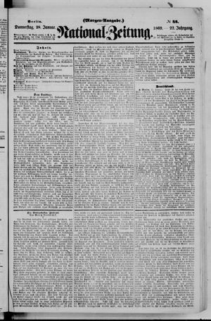 Nationalzeitung vom 28.01.1869