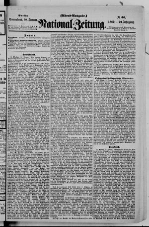 Nationalzeitung vom 30.01.1869